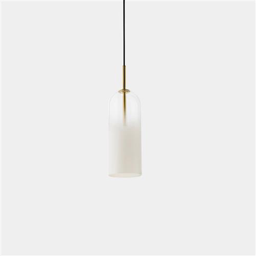 Glam Matt Gold And Frosted White 385MM Glass Pendant 00-8108-DN-14