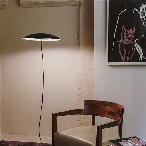 Noway Single Shade Black Suspended Floor Lamp 00-7981-05-05