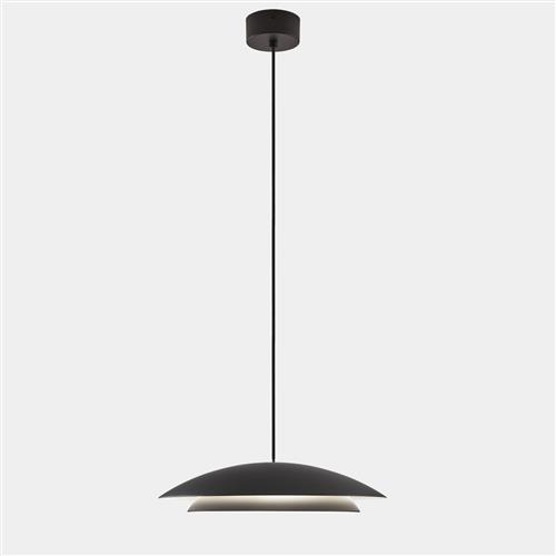 Noway Small Black Domed LED Dimmable Pendant Fitting 00-8392-05-05