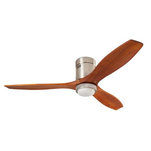 Stem Led Dedicated Satin Nickel And Wood Ceiling Fan The Lighting Super - Double Insulated Ceiling Fan With Light
