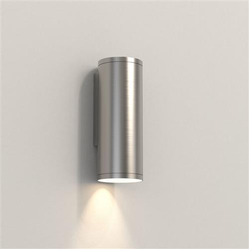 Ava 200 Coastal IP44 Brushed Stainless Steel Outdoor Wall Spot 1428002