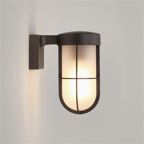 Cabin IP44 Bronze/Frosted Outdoor Wall Light 1368026