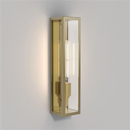 Harvard IP44 Natural Brass Outdoor or Bathroom Wall Light 1402007