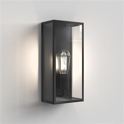 Messina 160 IP44 rated Black Outdoor Wall Light 1183031