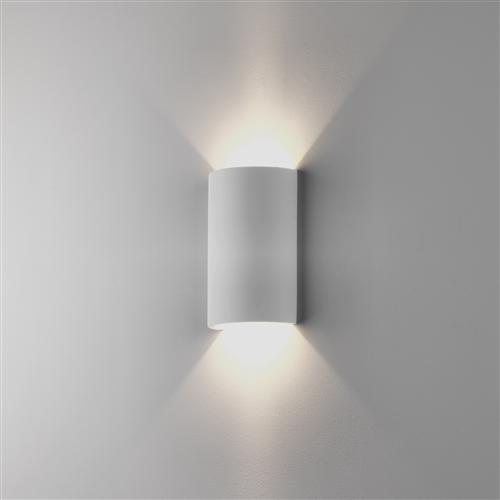 Bude 220 White Plaster Wall Washer Light 1350003