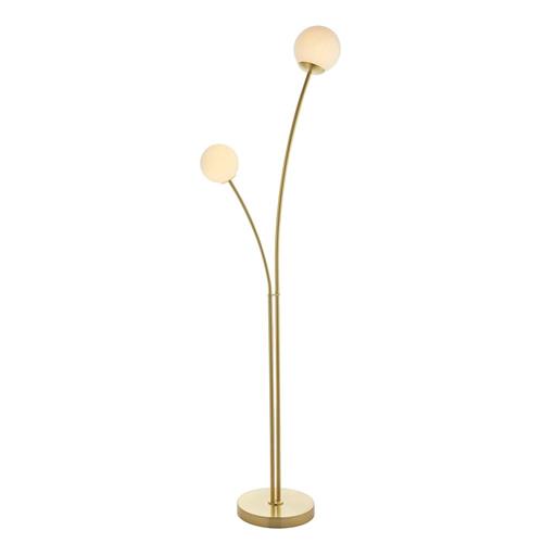 Bloom Satin Brass Finish Two Light Floor Lamp 92219