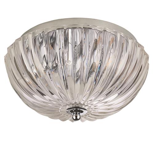 Chalbury 2 Light Crystal Glass Flush Ceiling Light 76427