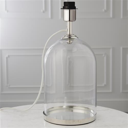 Dinton Nickel and Clear Glass Table Lamp Base 94367