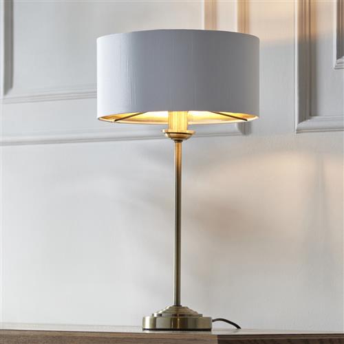 Highclere Antique Brass Table Lamp Complete 104054