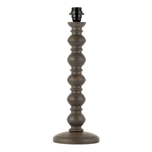 Joss Wooden Dark Grey Table Lamp 90566