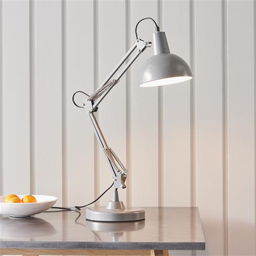 Marshall Slate Grey/Satin White Table Lamp 90561