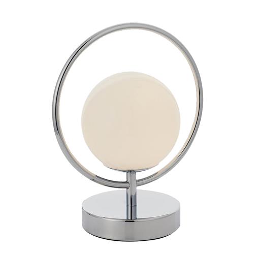 Orb Chrome With Opal Glass Table Lamp, Orb Table Lamp Uk