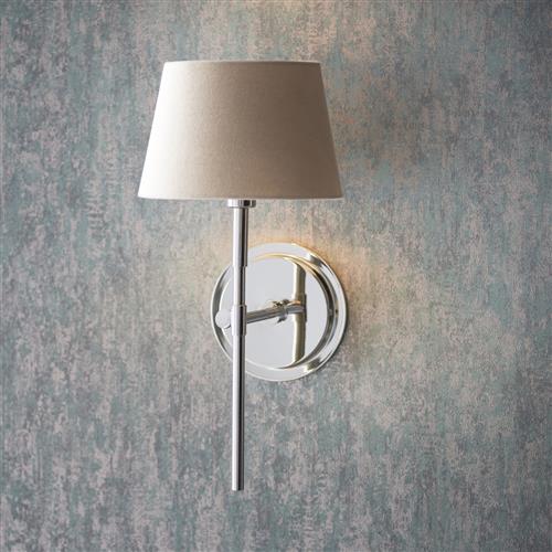 Rennes And Cici Bright Nickel And Grey Wall Light 103359