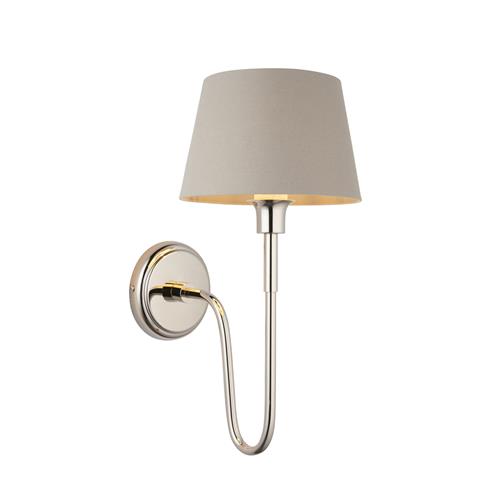 Rouen And Cici Bright Nickel And Grey Wall Light 103367