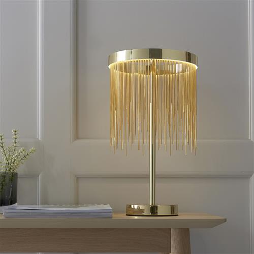 Zelma Satin Brass Table Lamp 92177