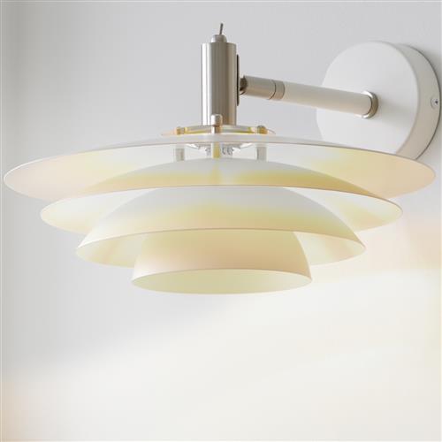 Bretagne White Metal Switched Wall Light 2213471001