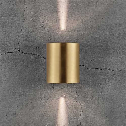 Canto 2 Solid Brass IP44 Double LED Wall Light 49701035