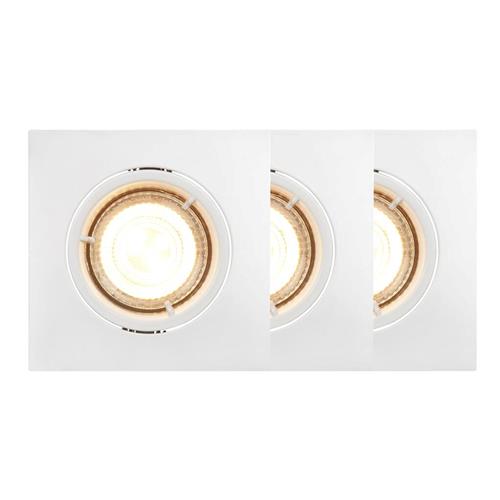 Carina Square 3-Pack White Recessed LED Smart Downlights 2015680101