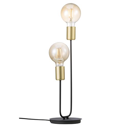 Josefine Black And Brass Two-Toned Table Lamp 48955003