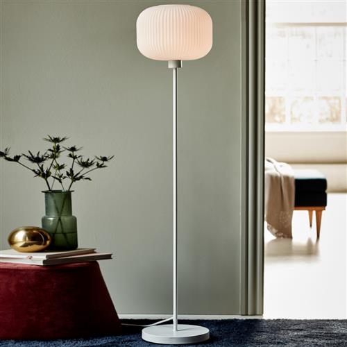 Milford White Finish Floor Lamp 48924001