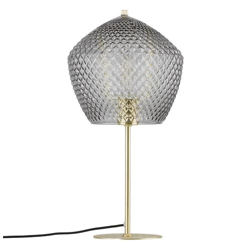 Orbiform Brass And Smoked Glass Table Lamp 2010715047