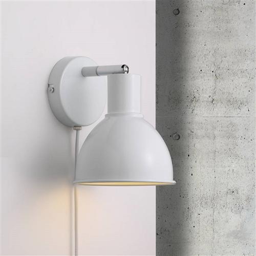 Pop White Finish Adjustable Wall Light 45841001