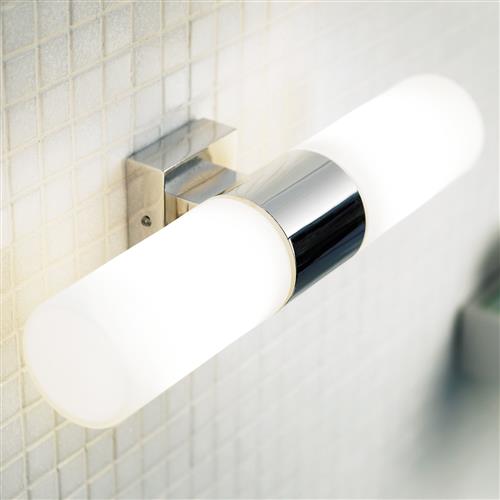 Tangens Chrome IP44 Bathroom Twin Wall Light 17141029