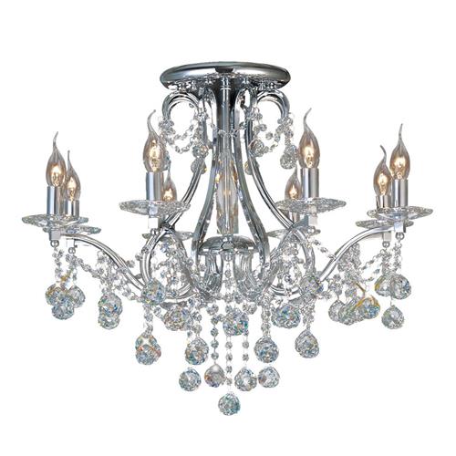 Bianco 8 Lamp Asfour Crystal Ceiling Light The Lighting Superstore