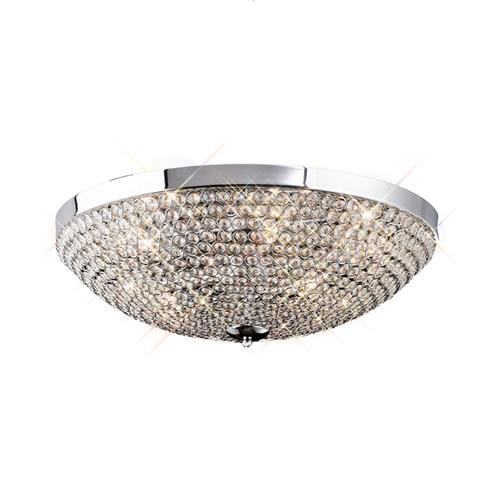 Ava 6 Lamp Chrome/Crystal Flush Ceiling Light IL30188