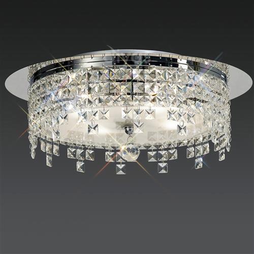 Esta 4 Lamp Round Crystal Flush Light IL30261