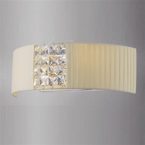 Evelyn Cream And Crystal Double Wall Light IL31171/CR