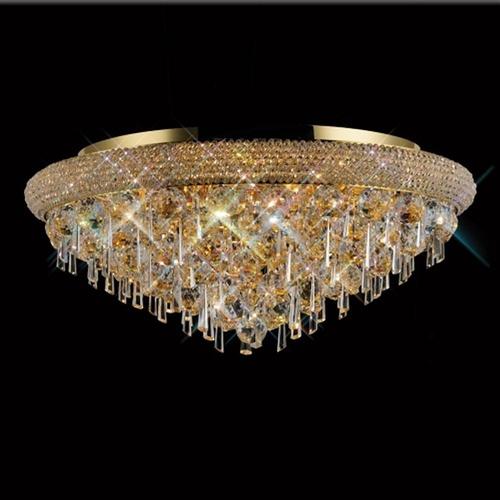 Alexandra Round French Gold Crystal 9 Light Ceiling Fitting IL32107