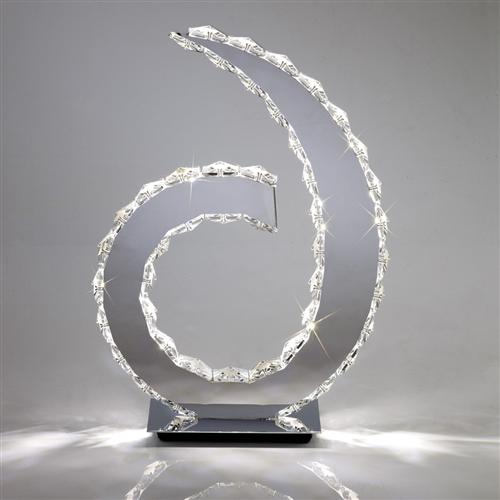 Galaxy Polished Chrome LED Crystal Table Lamp IL80000