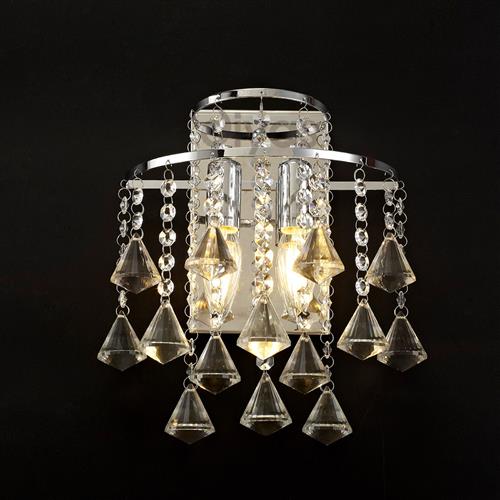 Inina Chrome/Crystal Switched Double Wall Light IL30774