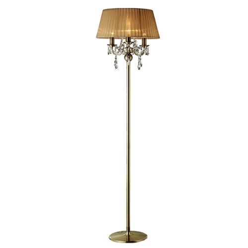 Olivia Antique Brass/Bronze Crystal Floor Lamp IL30066/SB