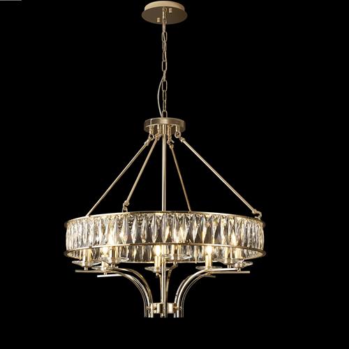 Vivienne 8 Light Crystal And French Gold Pendant Fitting IL31826