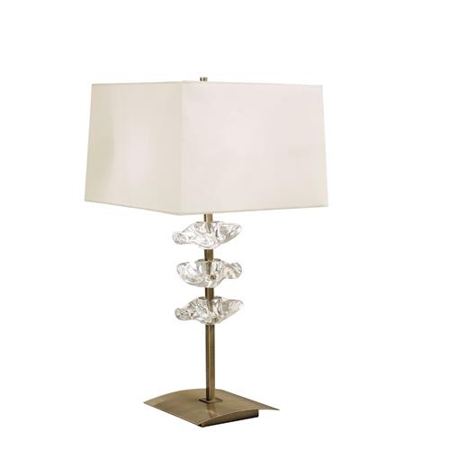 Akira Large Antique Brass Table Lamp, Large Antique Glass Table Lamps