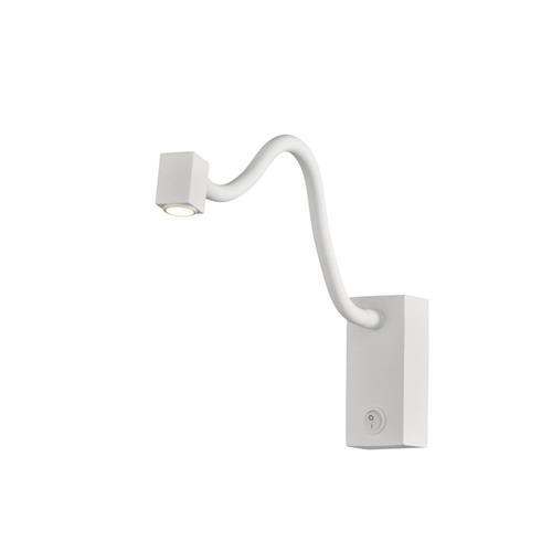 Boavista White LED Square Flexible Switched Reading Wall Light M6048