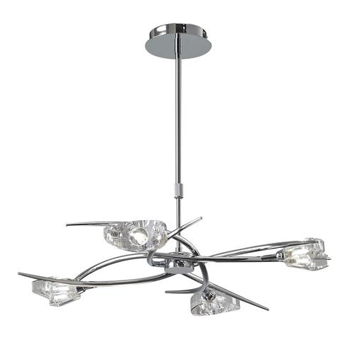 Eclipse Chrome and Crystal 4 Arm Pendant Light M1453