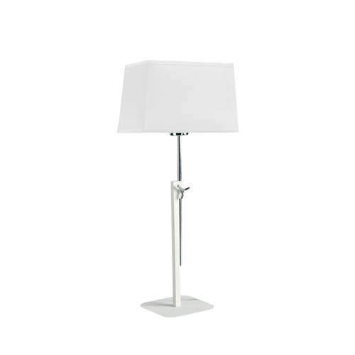 Habana Adjustable White And Chrome Table Lamp M5320 + M5324