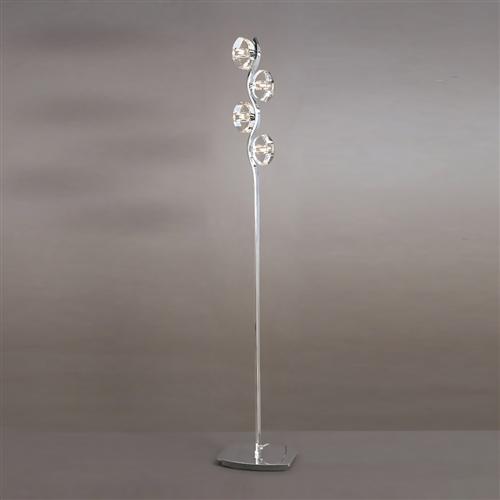 Alfa 4 Light Dimmable Floor Lamp The, Contemporary Glass Floor Lamps Uk