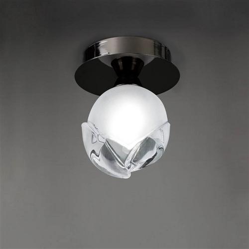 Fragma Black Chrome Single Ceiling Light M0812BC