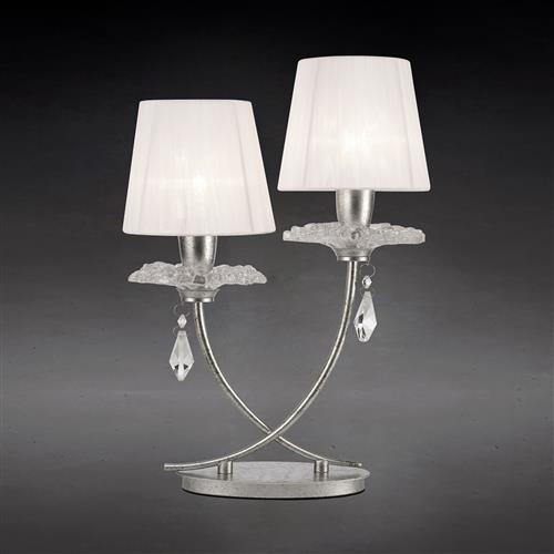 Sophie Silver Painted 2 Light Table Lamp M6306