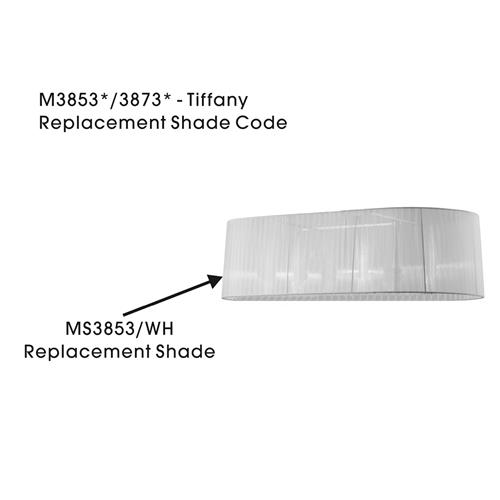 Tiffany White Replacement Oval Shade MS3853/WH