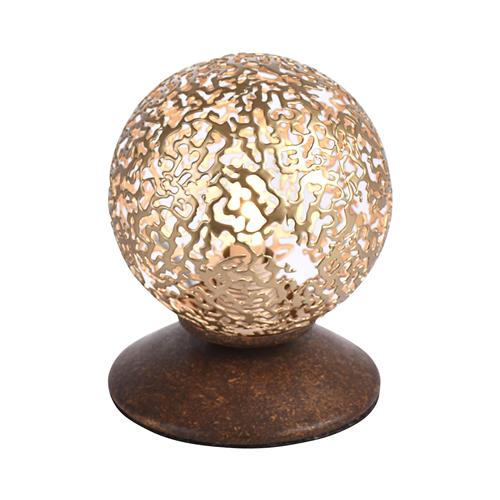 Greta Rust Coloured Table Lamp 4031 48, Round Table Lamps Uk