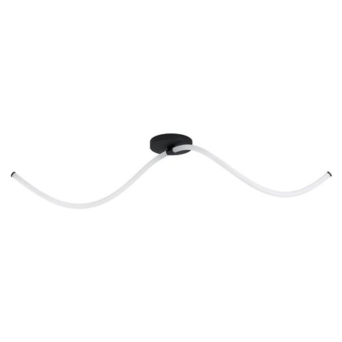 Banderillas LED Curved Black & White Semi Flush Fitting 39836