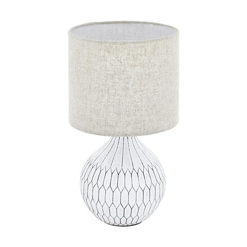 Bellariva 3 Ceramic White Patterned Table Lamp 99332