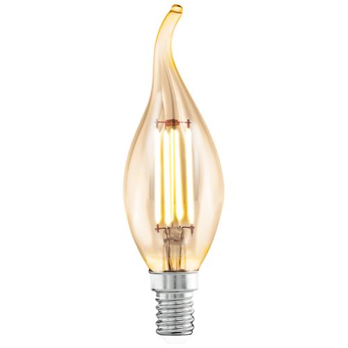 Bent Tip 2200K SES 4W Amber LED Candle Lamp 11559