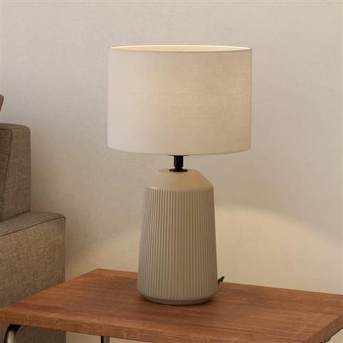 Capalbio Sandy And White Table Lamp Complete 900823