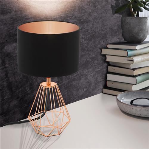 Carlton 2 Black and Copper Table Lamp 95787